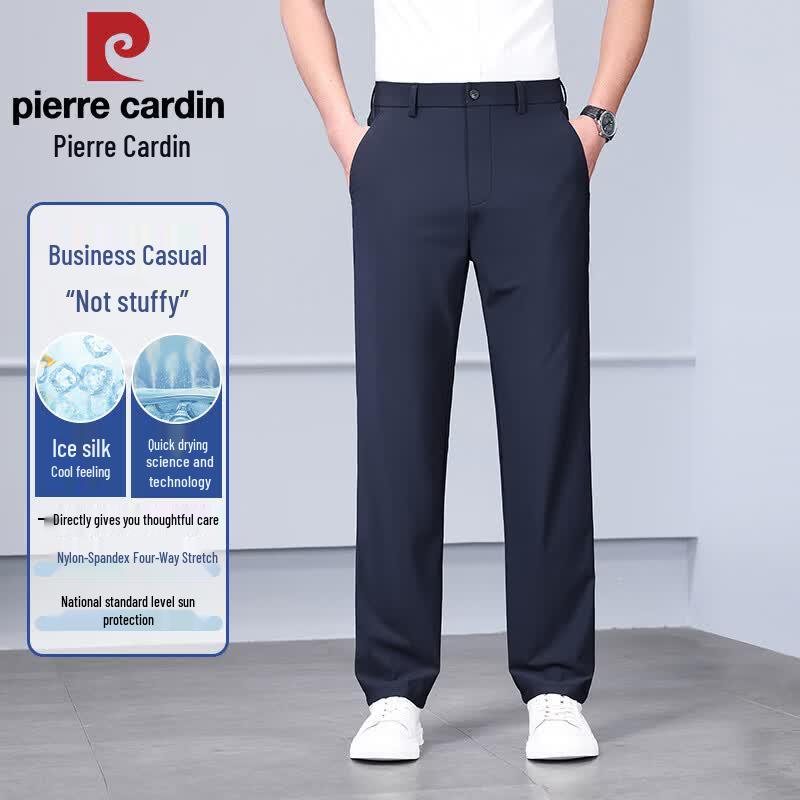 Pierre Cardin Men s Ice Silk Stretch Business Casual Trousers 31