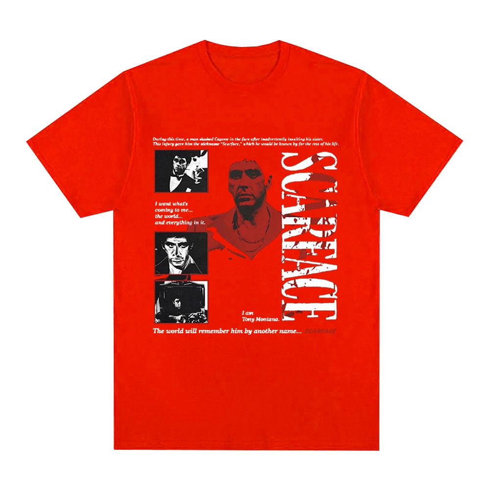 90s Classic Gangsters Movie Scarface Tshirt Tony Montana Al Pacino Tshirt Unisex Hip Hop Vintage Gothic 2026 New Summer T Shirt
