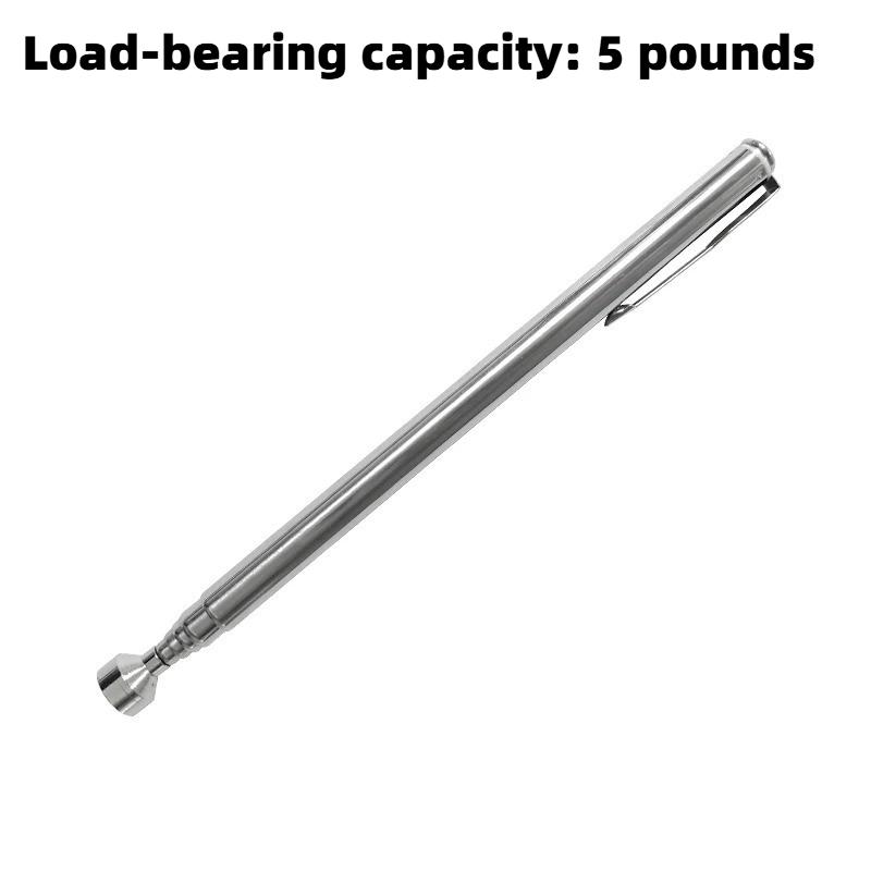 Telescopic Magnetic Iron Suction Rod with LED Light Metal Pick-up Tool DIY Strong Magnetic Metal Screw Suction Rod Pick-up Tool A -- 1pc