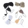 20M Extra Long Reflective Windproof Camping Rope with Adjuster Carabiner for Multi Tent Camping Sites