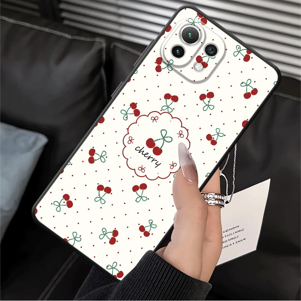 Funda Phone Cover Case for Xiaomi Mi 12 11T 12T Pro 13 Lite 12X 10T 11 14 Cartoon Cherry