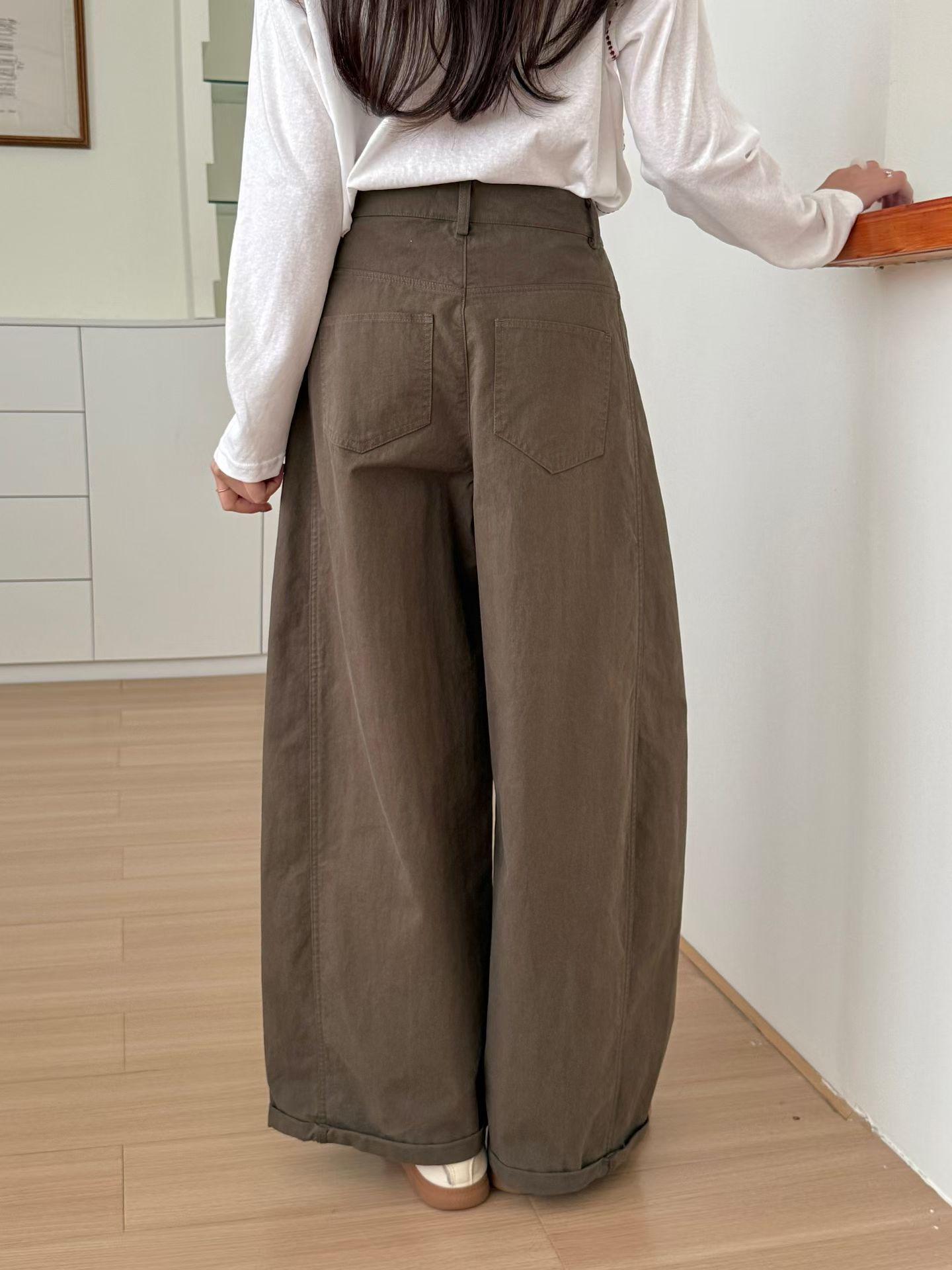 

2026 Spring New Cuffed Cotton Wide-Leg Casual Pants Medium