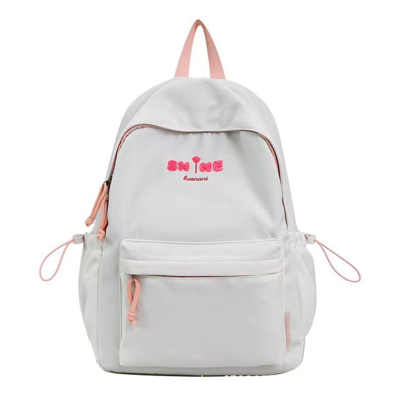 Schoolbag Cute Girl Backpack Large Capacity Middle and High School Student School Bag Women's Light Leisure Travel Fashion Versatile Backpack