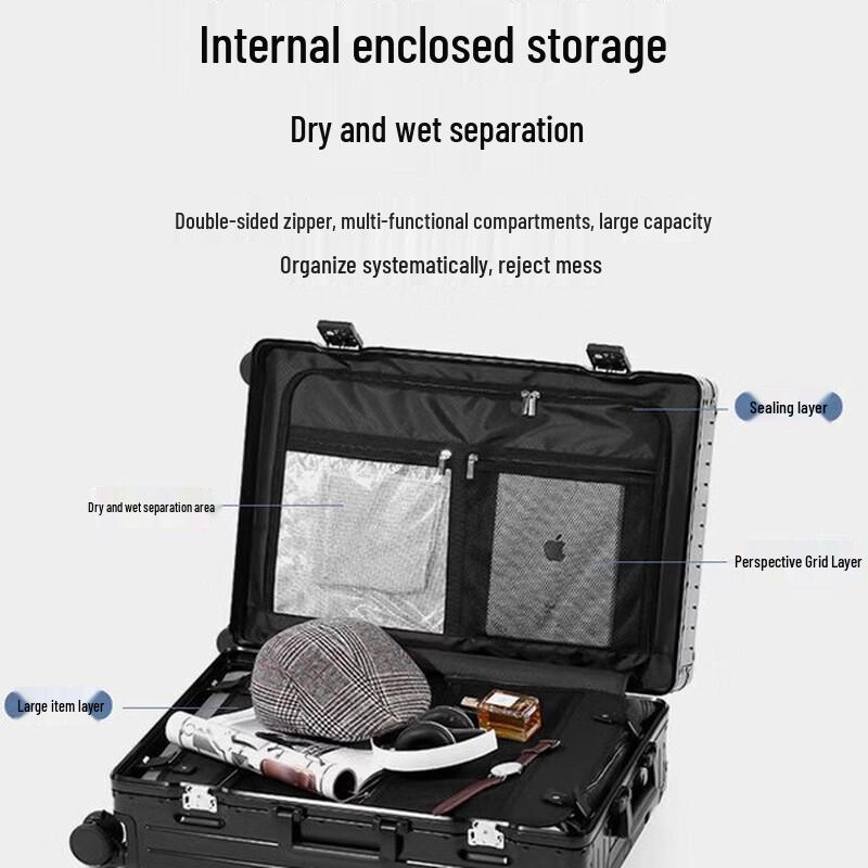Readon All Aluminum-Magnesium Alloy Hardside Luggage