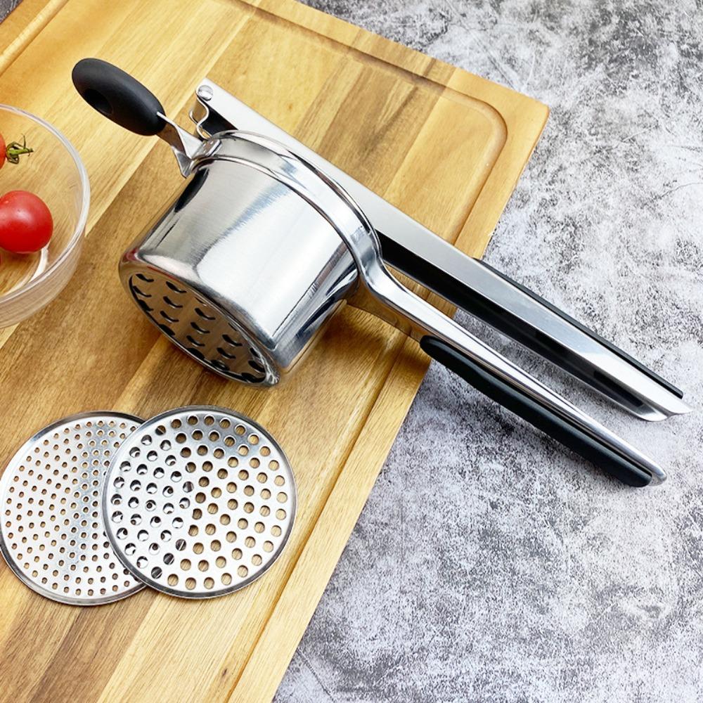 Hand Press Juice Squeezer Stainless Steel Spaghetti Presser Durable Potato Masher  Baking