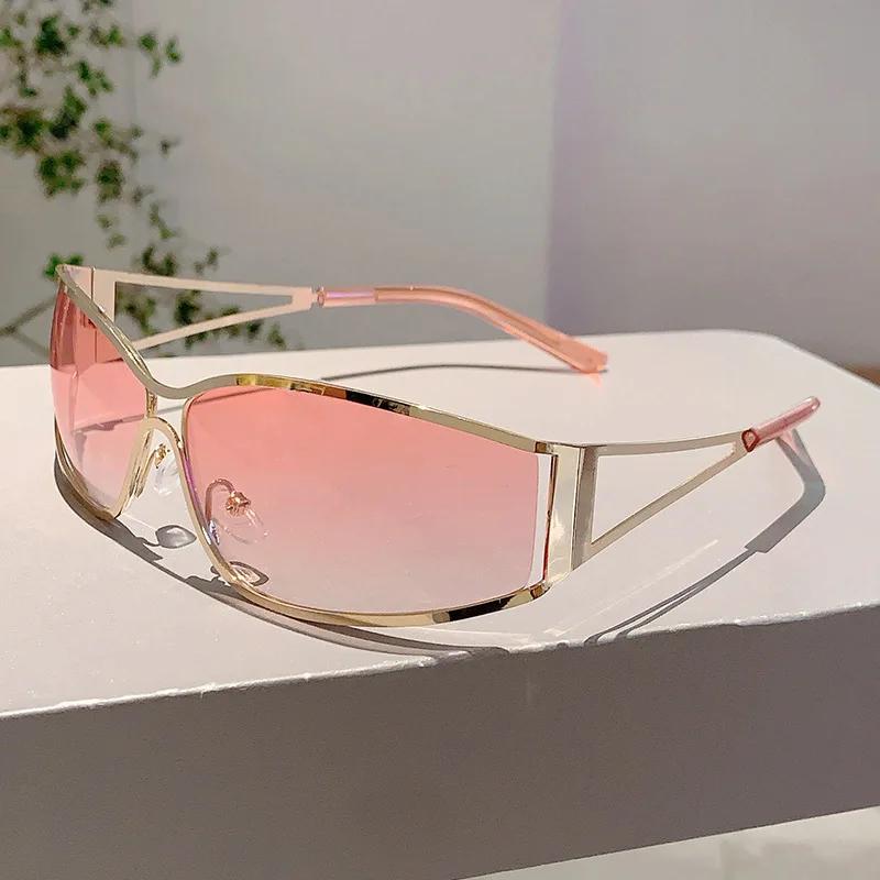 

Y2K Metal Frame Vintage Sunglasses ladies For Men Luxury Designer Sun Glasses Popular Outdoor Hollow Steampunk Shades UV400