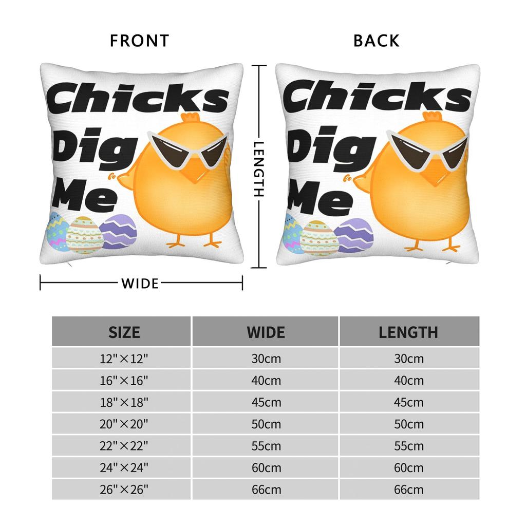 Easter Chicks Dig Me Pillow Cover Comfy Cushion Cover Fashion Pillow Case For Couch Sofa Bedroom