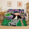 Monopoly Dollar Rich Game Cartoon Flannel Blanket Soft Warm Throw Blanket for Bedroom Living Room Bed Travel Camping Picnic