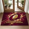 Queensland Maroons Design Crystal Velvet Rug Soft Decorative Mat for Bedroom Entrance