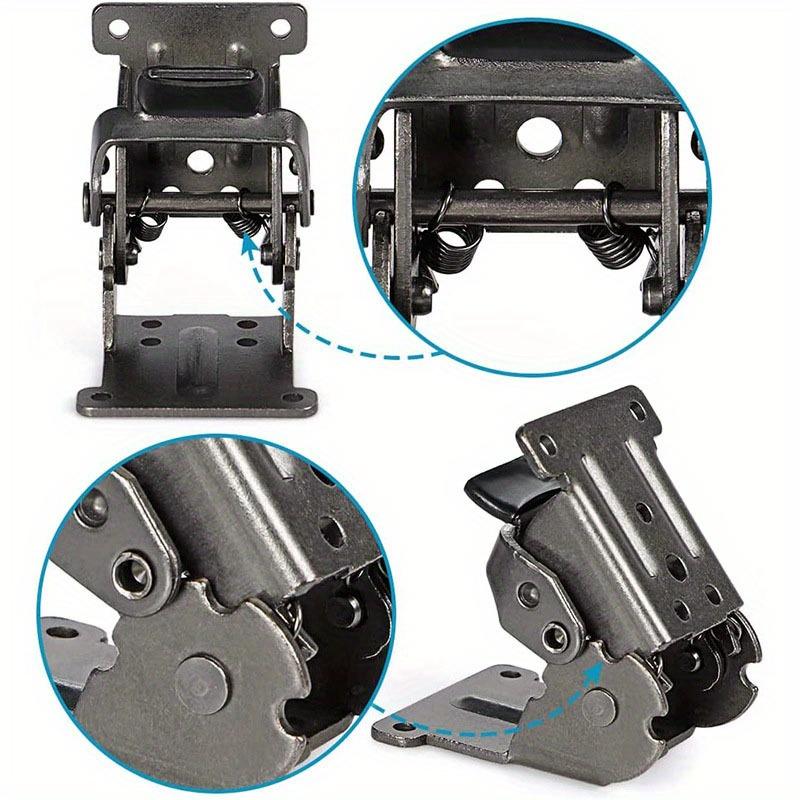 4 pezzi Struttura di Supporto Pieghevole in Ferro Cerniera Autobloccante Raccordi per Gambe del Tavolo e Rinforzi - Per Gambe Pieghevoli Strumento Hardware Connettore Regolabile
