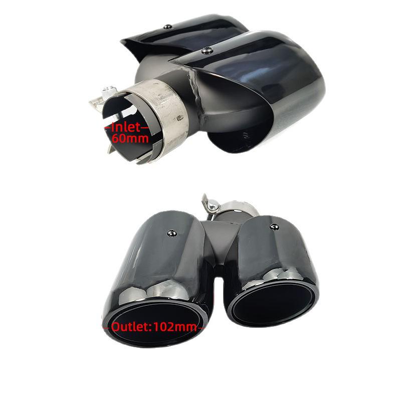 14-18 Porsche Macan Quad Black Chrome Stainless Steel Exhaust Tailpipe