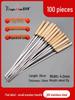 ZISIZ 304 Stainless Steel BBQ Skewers with Wooden Handles