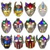 Halloween Xmas Party LED Light Full Face Mask Kids Cosplay Prop