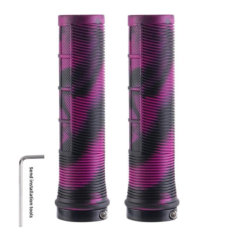 

Mountain Bike Grip Camouflage Rubber Straight Soft Anti-skid Pair Handle Road Bike Straight Handle Anti-skid Grip Grip average size