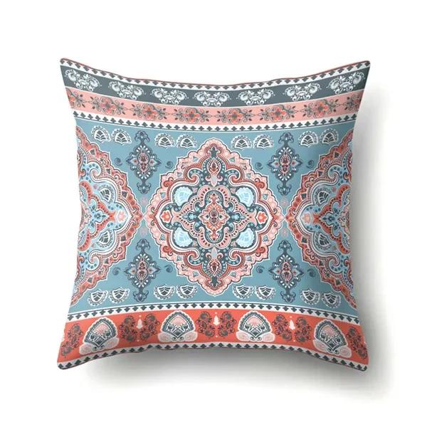 Colorful Exotic Style Abstract Geometric Bohemian Decorative Cushion Cover Square Geometry Pillowcase Home Decor Pillows Cover