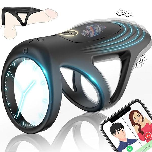 Vibrierender Penisring, Penishülle, Penisring Männlicher Penisvibrator Extender für Hoden G-Punkt Stimulation Sexspielzeug für Männer Frauen