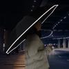 Reverse Umbrella Automatic Windproof With Reflective Stripe Portable 10 Reinforced Ribs