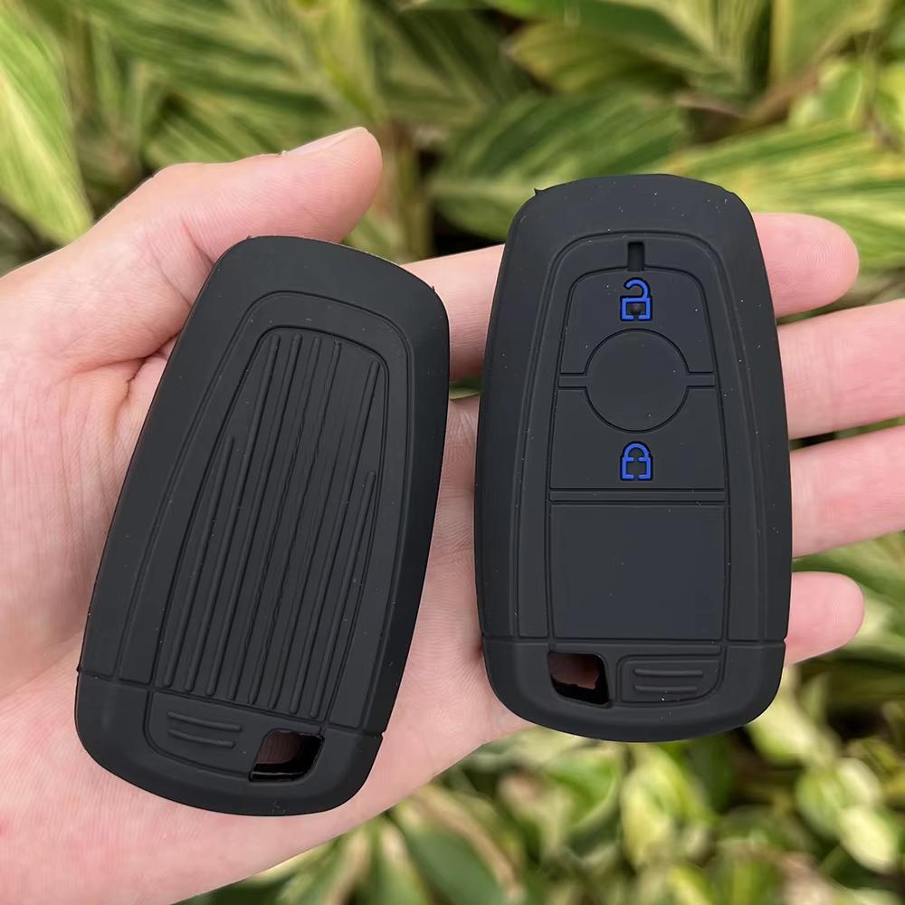 Siliconen Auto Sleutel FOB Afstandsbediening Hoes Buidel Houder Voor Ford Raptor 2018 Ecosport Ranger Raptor 2 Knops Smart Keyless Accessoires