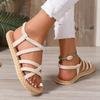 Summer New Imitation Grass Woven Travel Women's Flat Heel Sandals, Wearing Linen Soled Sandals Outside, Women's Beach Slope Heel Slippers