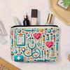 1pc Nurse Survival Kit Makeup Bag Dual-Sided Printed Healthcare Professional Cosmetic Bag with Zipper Portable Travel Organizer