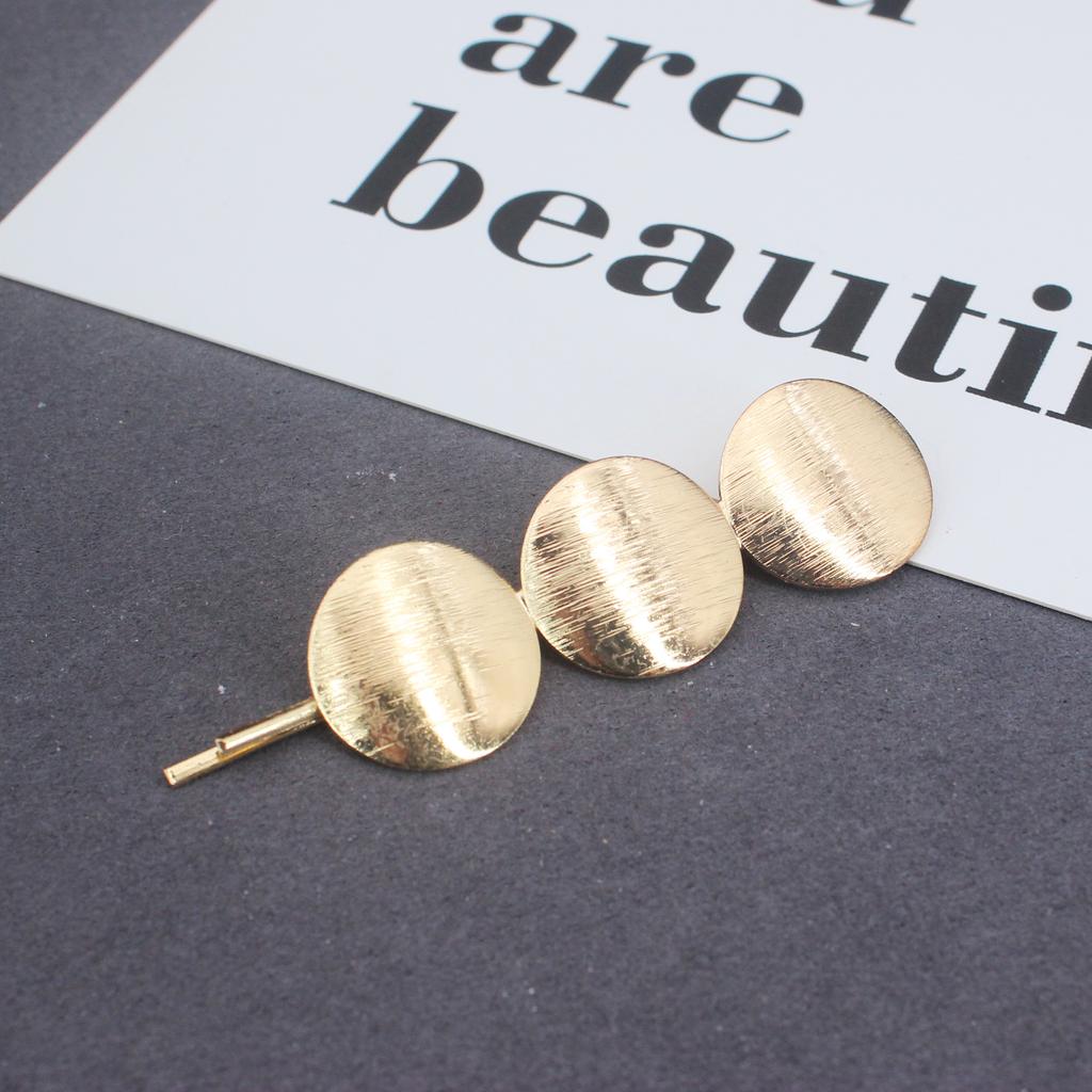 2PCS Metal Vintage Hair Pin Clip for Women Gold Color Leaf Temperament Retro Bangs Edge Clip Alloy Barrettes