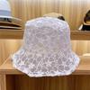 Sommer-Bucket-Hut aus Spitze für Damen mit Blumenmuster – Sonnenschutz, atmungsaktiv, leichtes Feen-Design