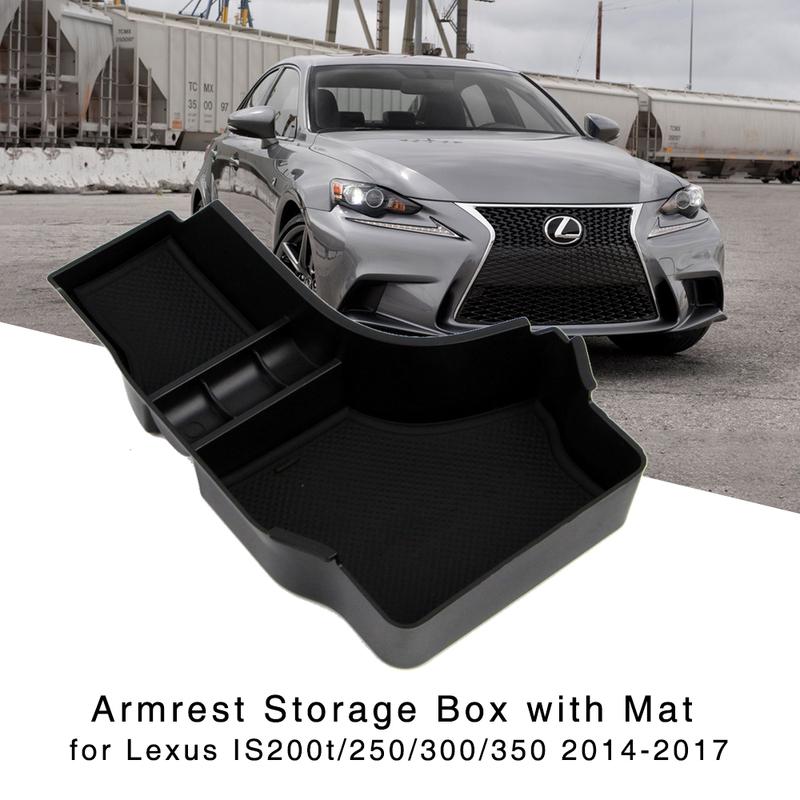 

Armrest Storage Box for 2014 2015 2016 2017 Lexus IS 200t 250 300 350 300h Center Console Glove Holder Organizer Tray