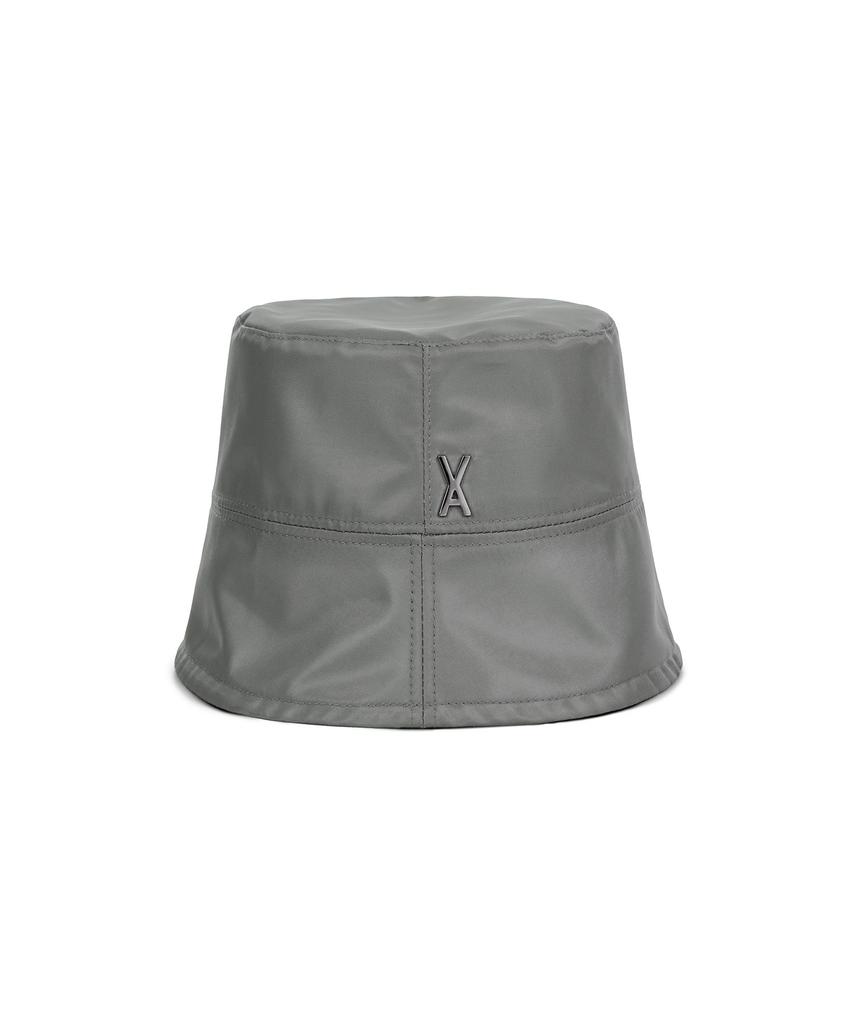 Bajal Studded Drop Oversized Poly Bucket Hat Grey