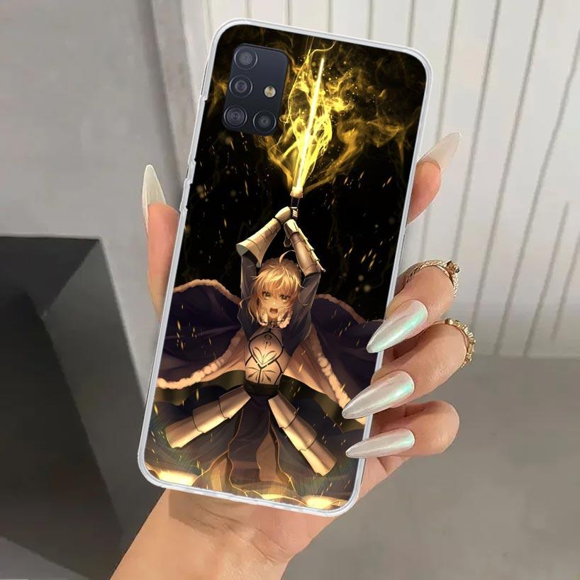 Fate Zero Stay Night Saber Phone Case for Samsung Galaxy A52 A32 A22 A12 A02S A50S A30S A10S Note 20 Ultra 10 Plus S10 A31 A20 A
