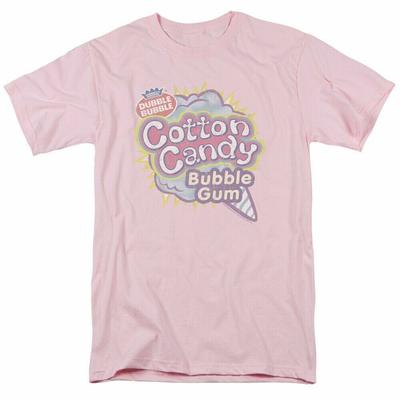Dubble Bubble Cotton Candy T-shirt Mens Licensed Bubble Gum Candy Light Pink