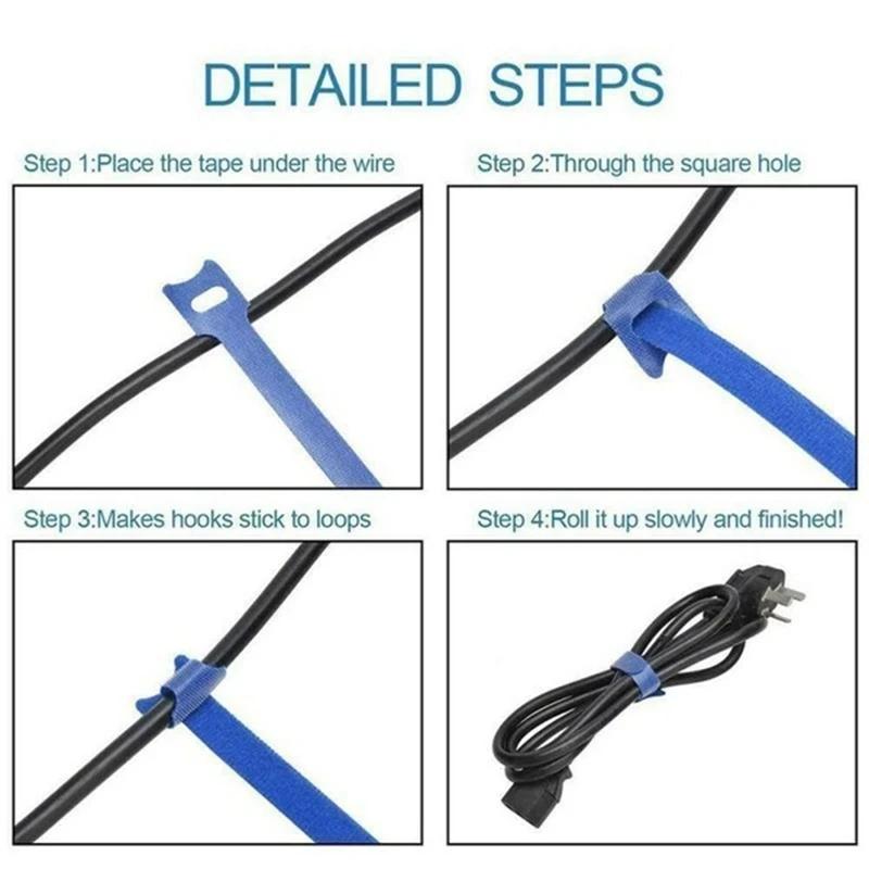 Flexible Cable Organizer Winder, Wire Ties Cable Protector Tape, Universal Phone Charging Cord Storage Manager