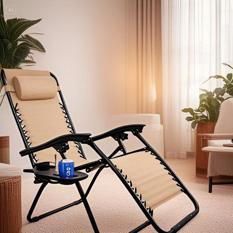 Rozkładany Fotel Relaksacyjny Taca Uchwyt na Napoje Przenośna Taca Boczna Śniadanie Krzesło Plażowe Uchwyt na Kubek Akcesoria Kempingowe Outdoor