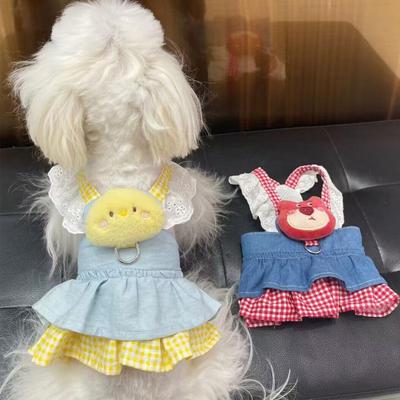 Spring Summer Puppy Dress: Bichon Teddy Yorkshire Leash Skirt - Pet Dog & Cat Princess Outfit