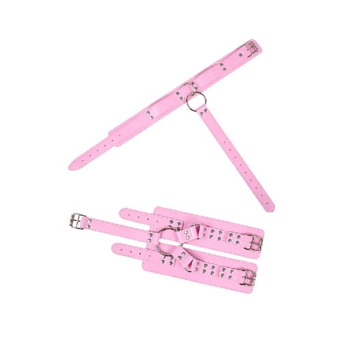 Leather Hand Neck Tie Bind Handcuffs Instruments Of Training Sex Toy For Flirting Tools SM Hand Neck Traction Control