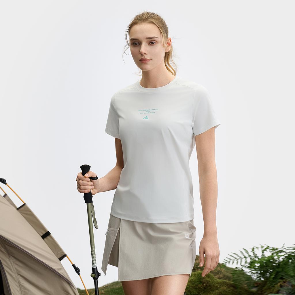 Fila Athletics Explorer Casual Quick-Dry Short Sleeve T-Shirt Women Tops Snow-White A11W527117F-WT