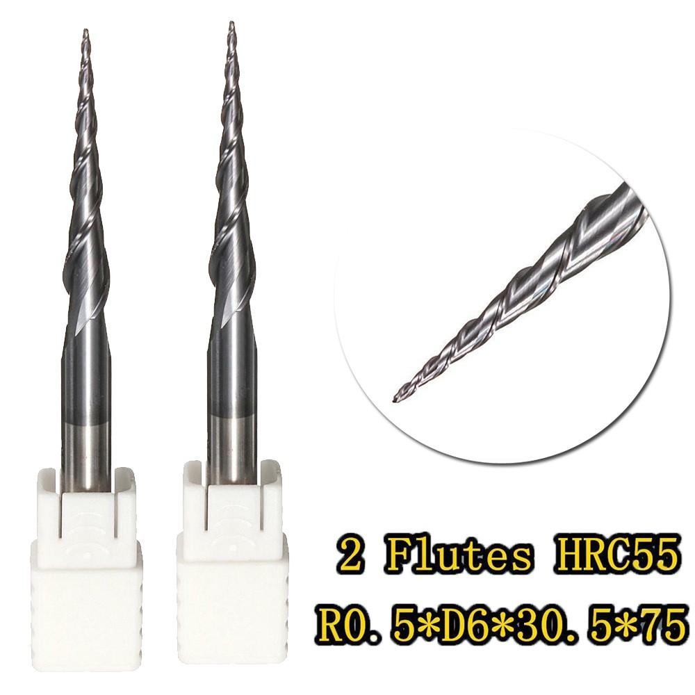

Концевые фрезы Инструменты Вольфрамовая сталь Ручной инструмент Оборудование R0.5*D6*30.5*75L