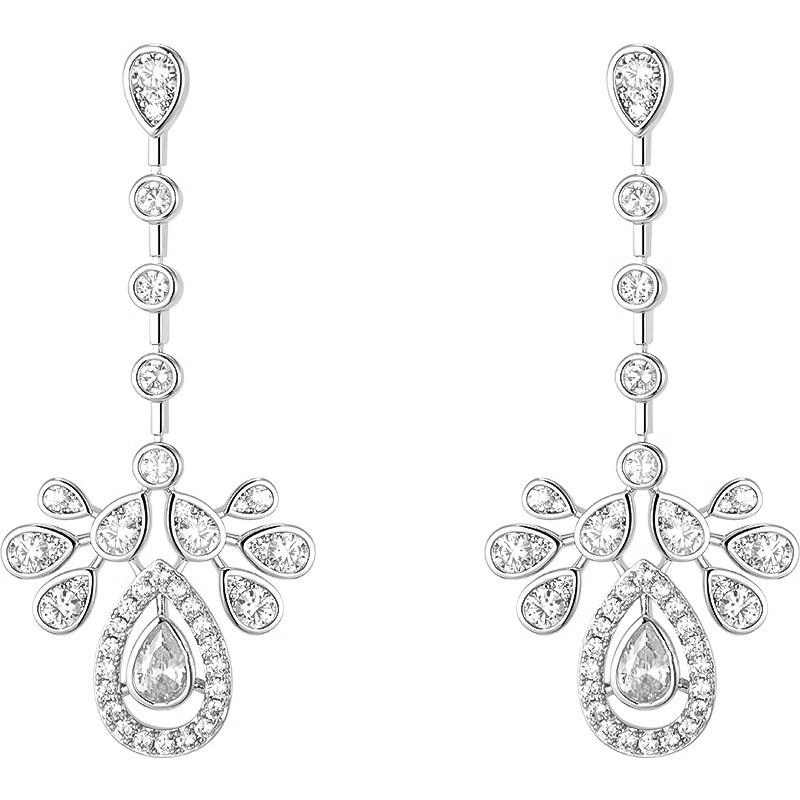 Crown Water Drop Tassel Earrings Light Luxury High-end Earrings Long Elegant Earrings