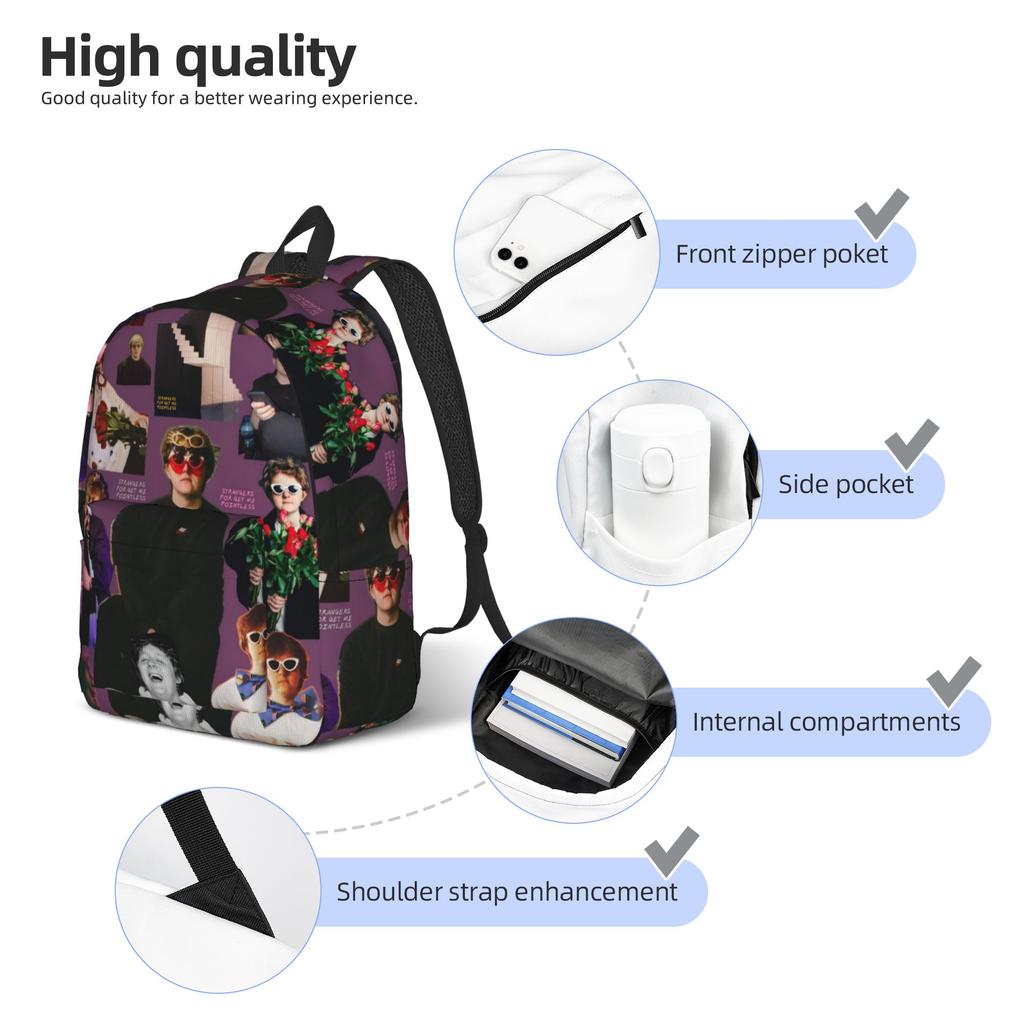 Lewis Capaldi Tour 2026 Casual Backpack Lightweight Student Business Daypack for Men Women Laptop Shoulder Bag