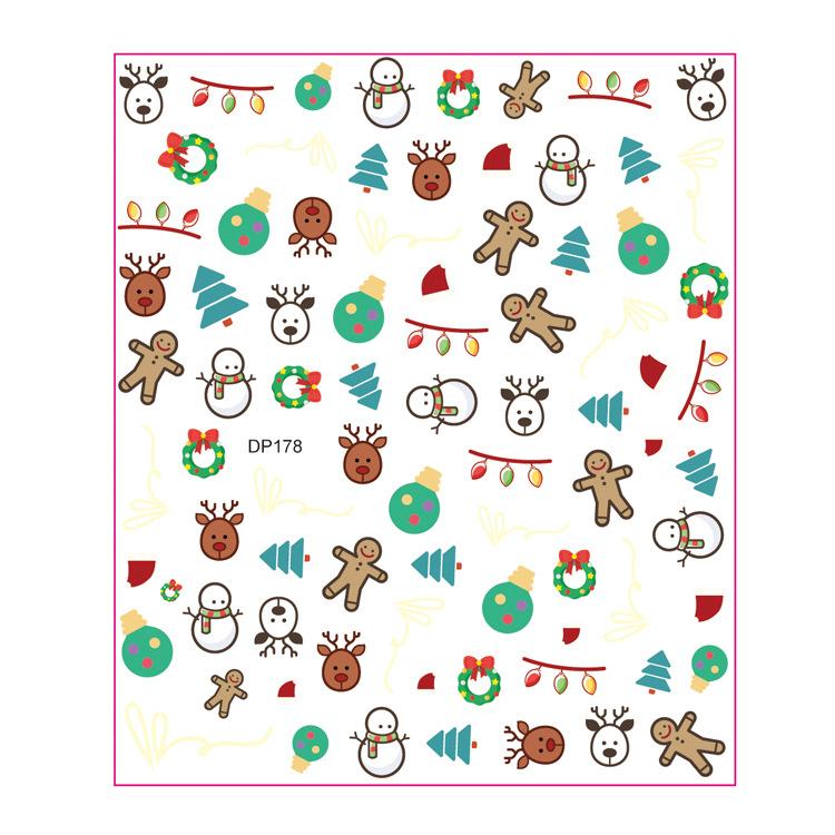 1pc 3D Nail Stickers Spring Summer Natural Flower Leaves Simulation Dried Flower Dragonfly Nail Applique Water Slides Decoration