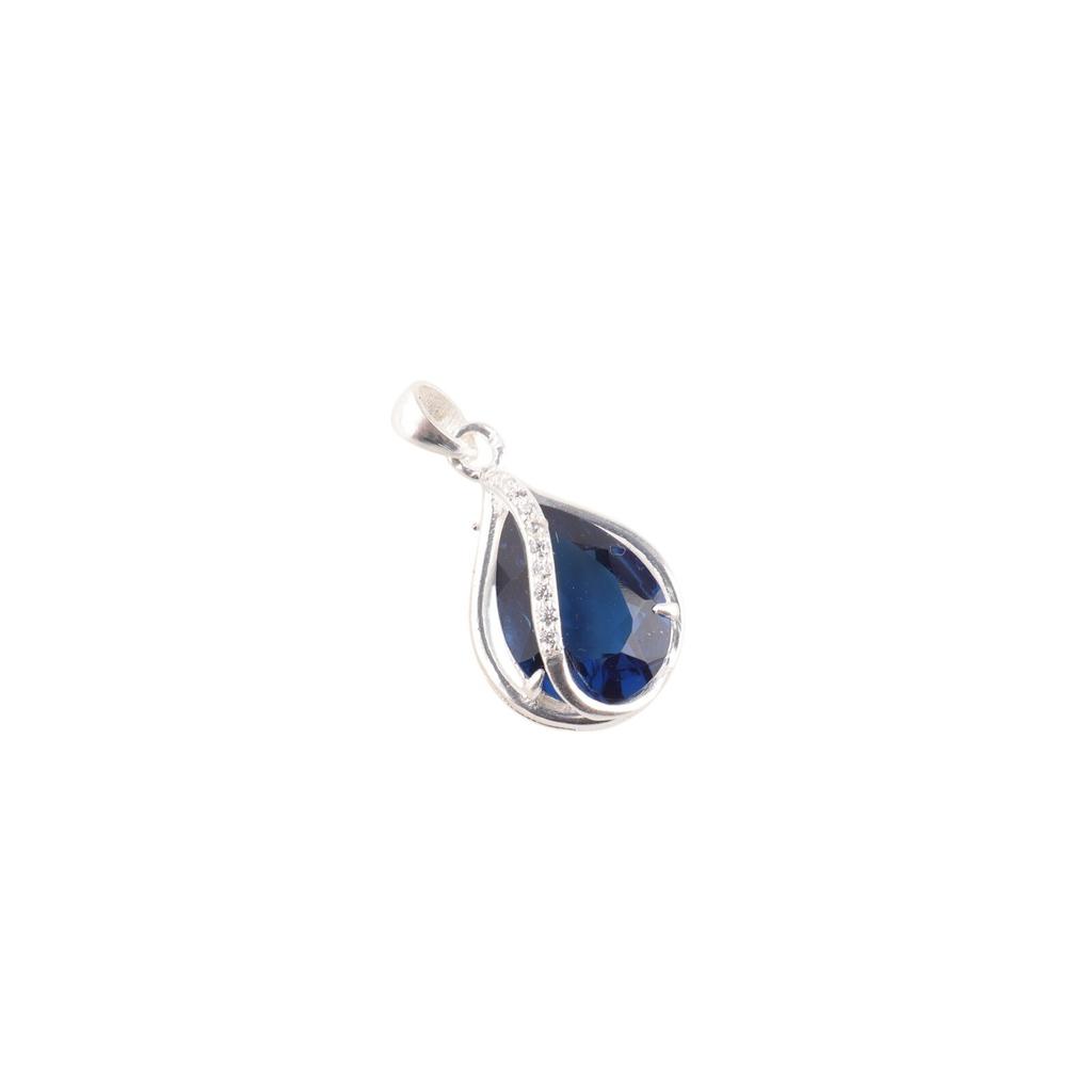 London Blue Topaz Gemstone Zircon Pendant 925 Fine Silver Jewelry Gift For Wife CZP-7-1