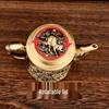 Brass Rotating Qilin Teapot: Creative Light Luxury Copper Handicraft Ornament for Home or Office.