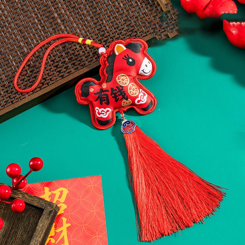 Embroidery Zodiac Mascot Pendant Blessing Car Hanging Pendant Horse Incense Bag Spring Festival