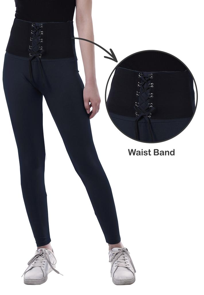 Moomaya Womens High Waisted Yoga Pants Corset Style Trendy Leggings