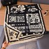 Imitation Cashmere Scarf Versatile Camellia Four-leaf Clover Thermal Air Conditioner Shawl with Fashionable Scarf