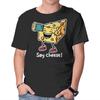 Unisex Crew Neck T-Shirt Say Cheese Graphic Short Sleeve Casual Tee