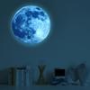 20 cm Dreifarbiger Leuchtender Mond 3D Wandaufkleber für Wohnzimmerdeko Schlafzimmerdekoration Heimaufkleber Leuchtet im Dunkeln Tapete