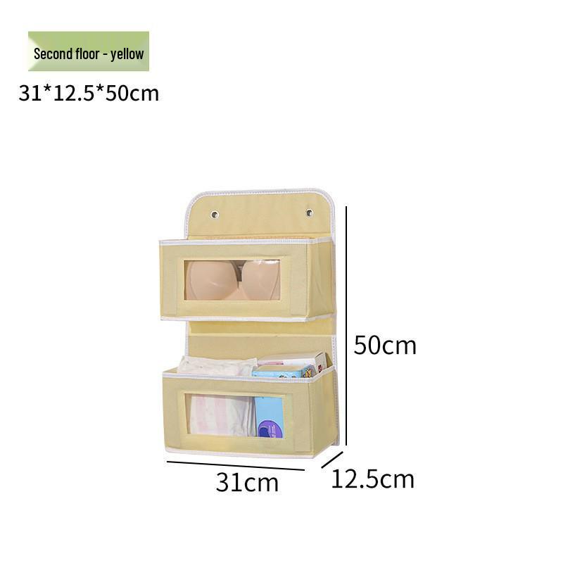 Wall-Mounted Fabric Hanging Organizer with Pockets - Essential Over-the-Door Storage for Dorms and Homes