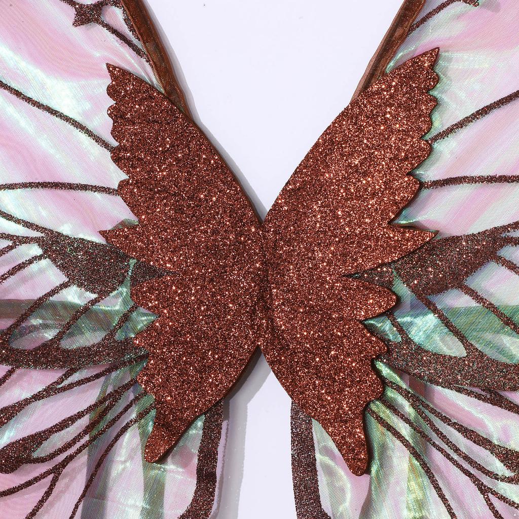 Butterfly Wings & Elf Ears Costume Accessory Set for Adults Kids, Complete Fairy Role Play Set for Masquerade Party & Halloween