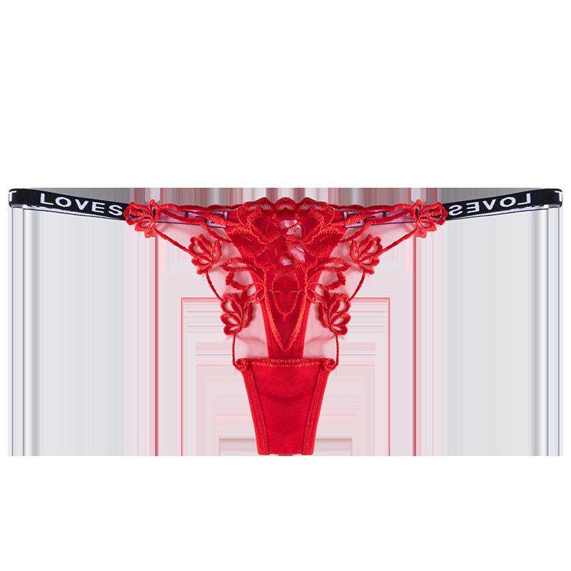 Intimo da Donna Sexy in Pizzo con Lettere in Vita Vita Comodo Tanga