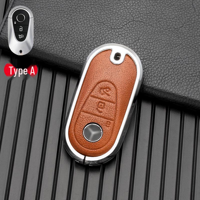 Metall Vollabdeckung Schlüsselhülle für Mercedes-Benz C-Klasse '22 & Maybach S-Klasse '21-'22 EQS AMG